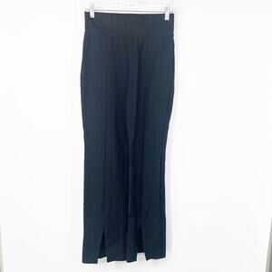 Abercrombie & Fitch Black High Rise Flare Pants Front Slits